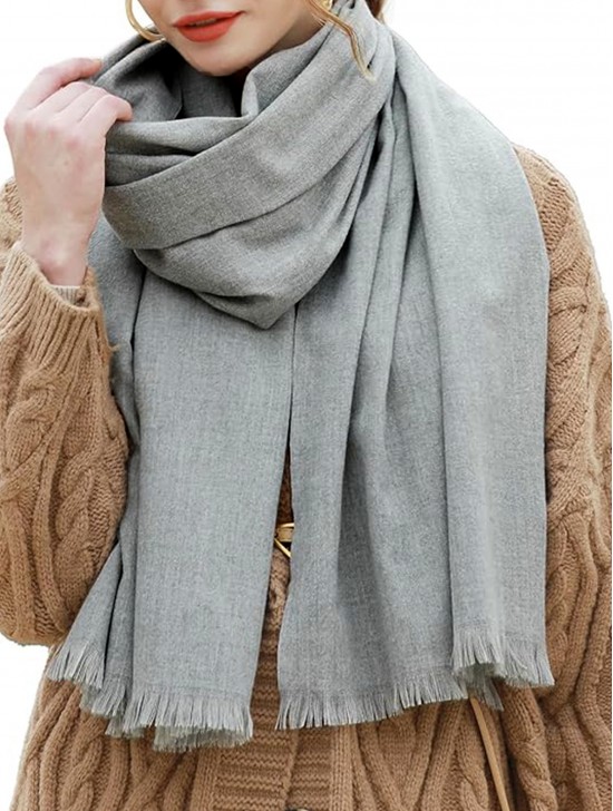 Premium Cashmere Feeling Solid Color Scarf 